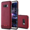 Coque Silicone Antichoc style Cuir Samsung S6 Edge SM-G925F rouge noir bleu