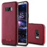 Coque Silicone Antichoc style Cuir Samsung S6 Edge SM-G925F rouge noir bleu