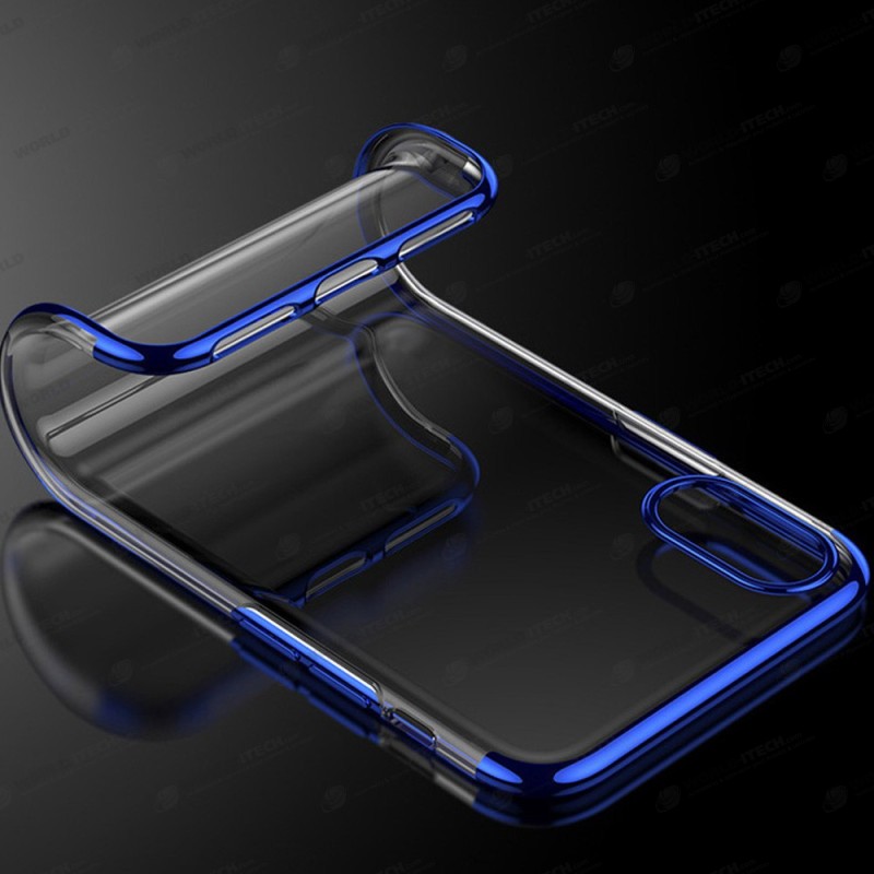Coque silicone transparente bords chromés Samsung Galaxy S8 Plus