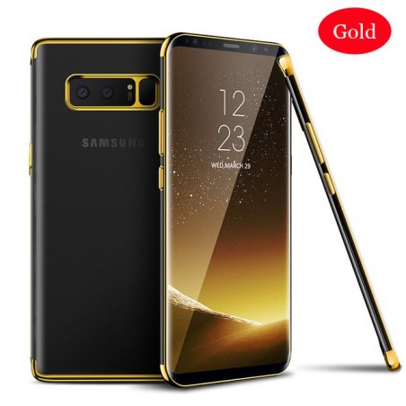 Coque silicone transparente bords chromés Samsung Galaxy S8 Plus