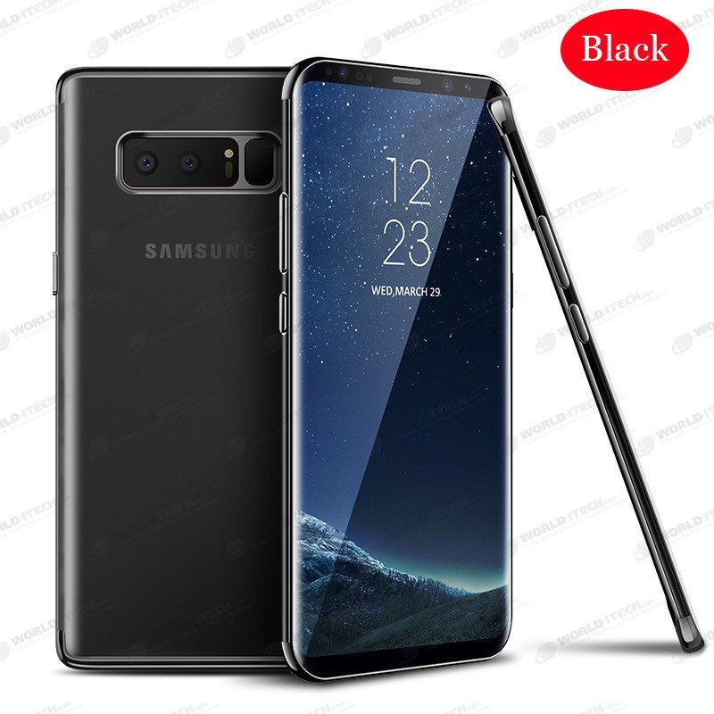 Coque silicone transparente bords chromés Samsung Galaxy S7