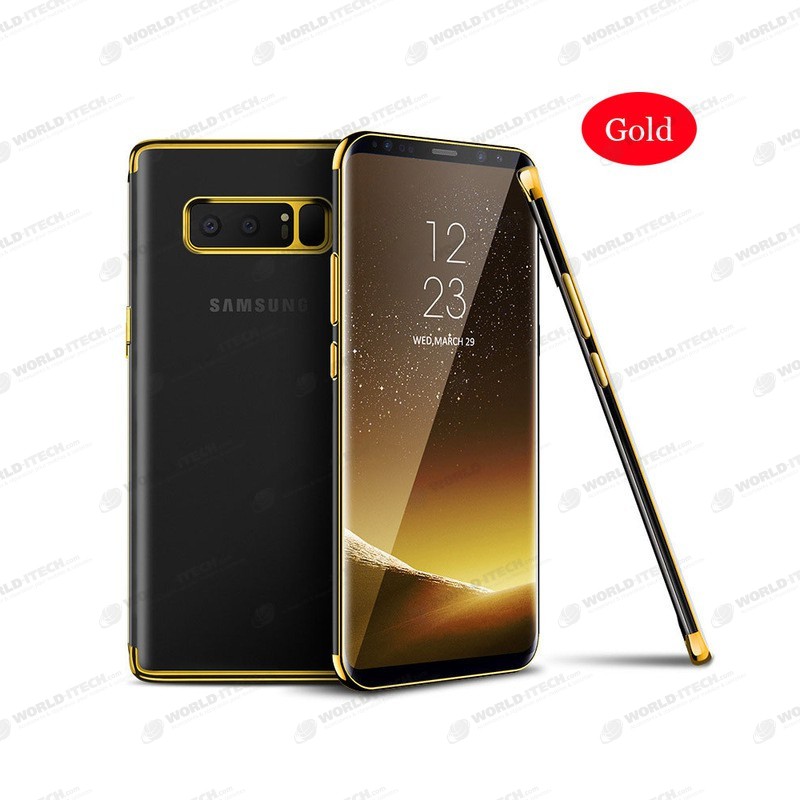 Coque silicone transparente bords chromés Samsung Galaxy S7