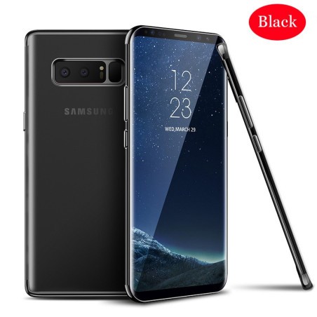 Coque silicone transparente bords chromés Samsung Galaxy S9 Plus