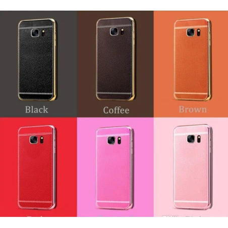 Coque Silicone Style Cuir Samsung Galaxy A7 2017
