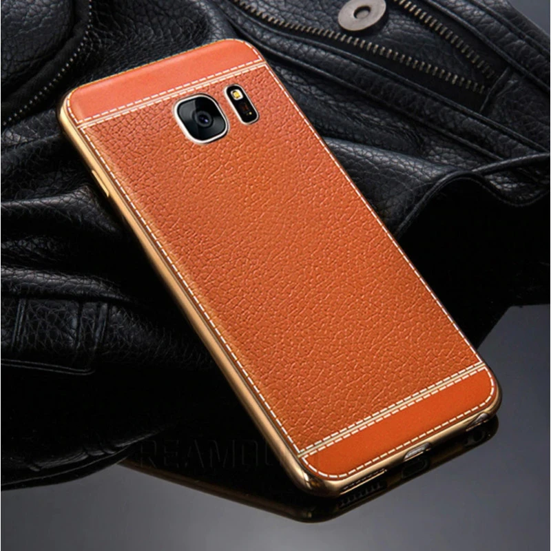 Coque Silicone Style Cuir Samsung Galaxy A7 2017
