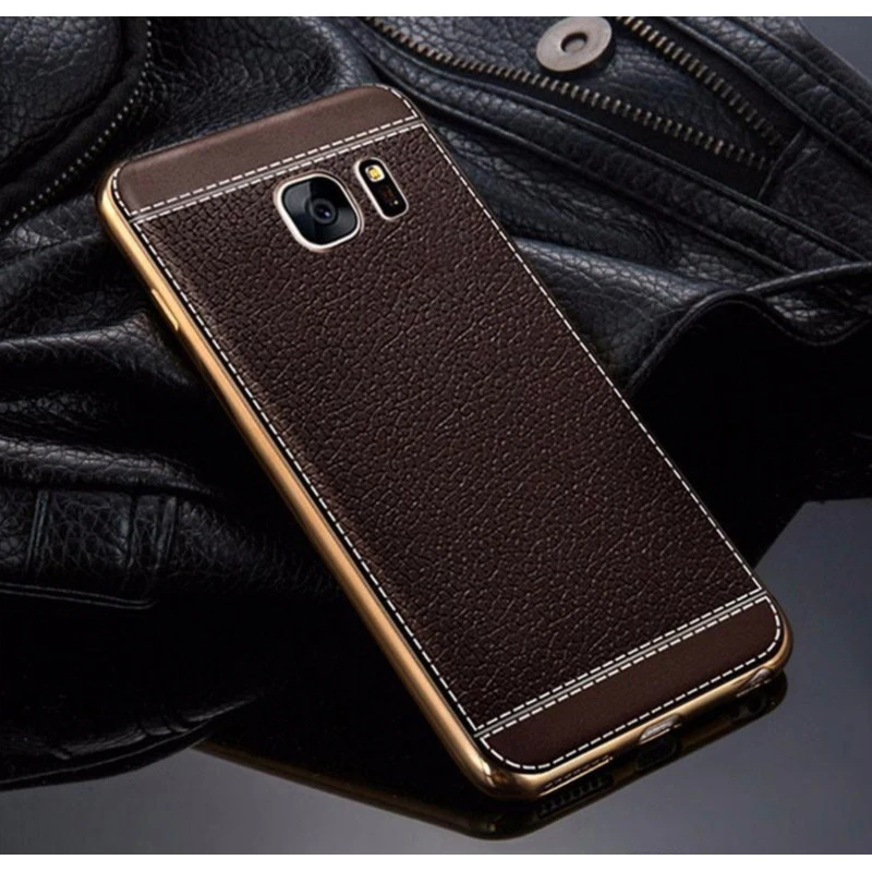 Coque Silicone Style Cuir Samsung Galaxy A7 2017