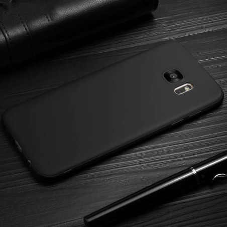 Coque protection fine en silicone souple noir Samsung S8