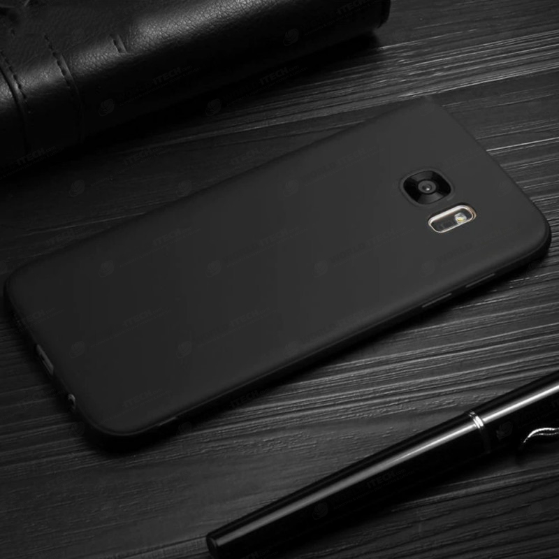 Coque protection fine en silicone souple noir Samsung J7 2017