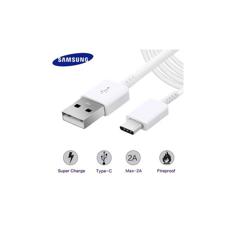Cable chargeur USB Type-C Blanc Samsung 1.2m