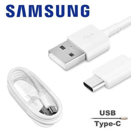 Cable chargeur USB Type-C Blanc Samsung 1.2m