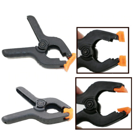 Petite pince a ressort en nylon pour collage