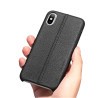 Coque protection cuir avec couture iphone x
