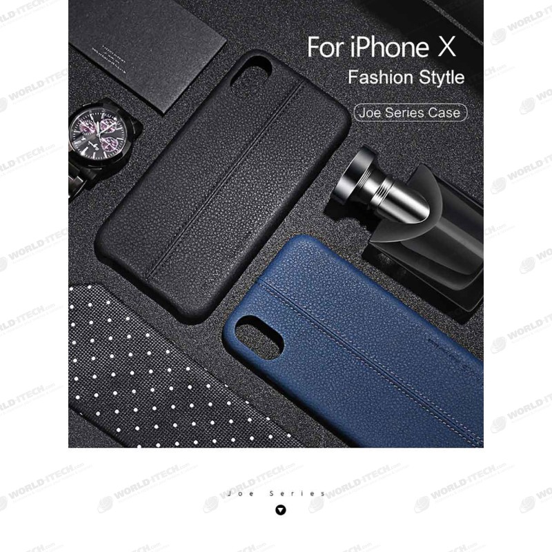 Coque protection cuir avec couture iphone x