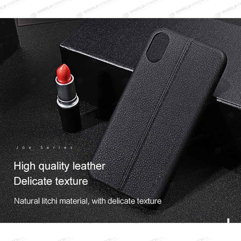 Coque protection cuir avec couture iphone x