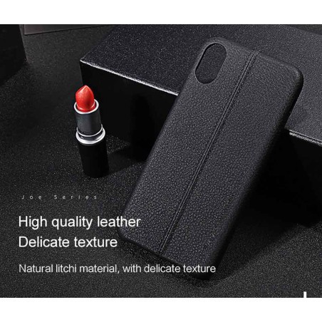 Coque protection cuir avec couture iphone x