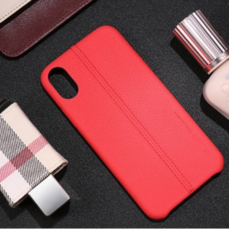 Coque protection cuir avec couture iphone x