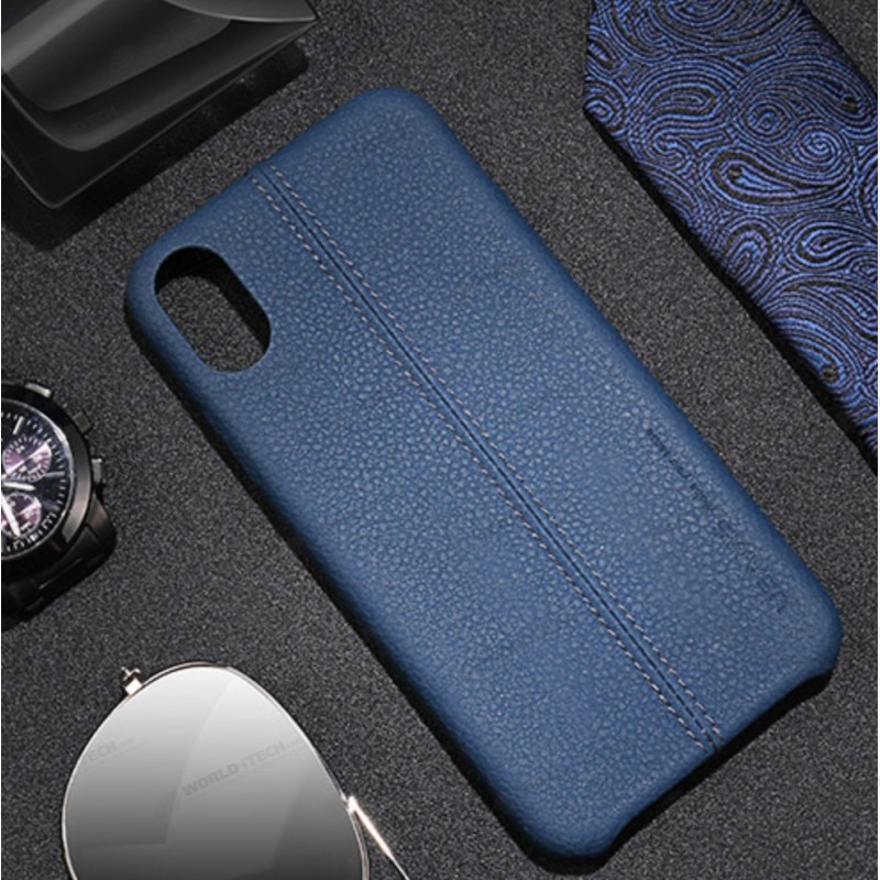Coque protection cuir avec couture iphone x