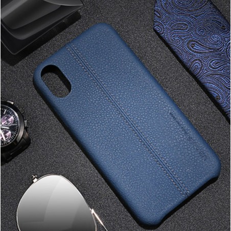 Coque protection cuir avec couture iphone x
