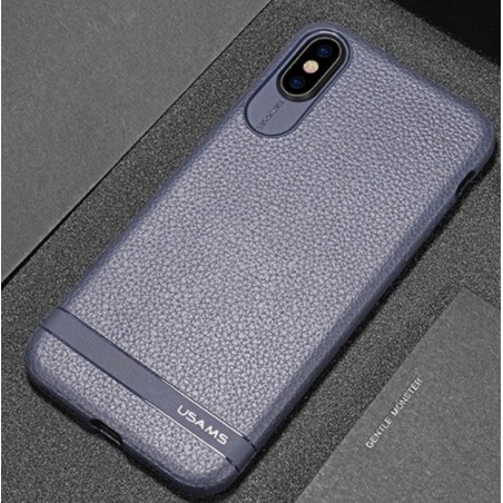 Coque Silicone Souple imitation Cuir iPhone X / XS