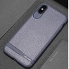 Coque Silicone Souple imitation Cuir iPhone X / XS