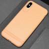 Coque Silicone Souple imitation Cuir iPhone X / XS