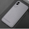 Coque Silicone Souple imitation Cuir iPhone X / XS