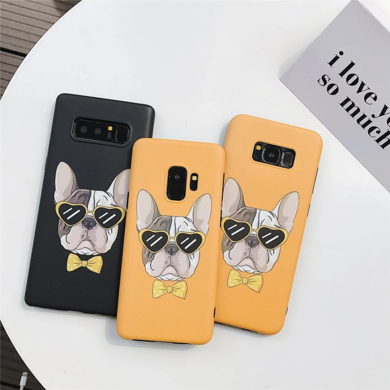 Coque Silicone tête Chien Bulldog Samsung Galaxy Note 9