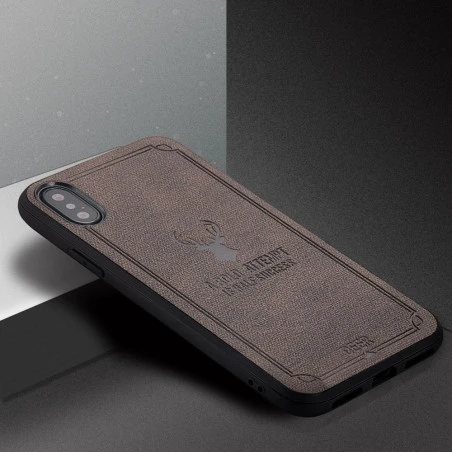 Coque Silicone Souple arrière doux tête de Cerf iPhone X / XS