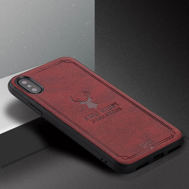 Coque Silicone Souple arrière doux tête de Cerf iPhone X / XS