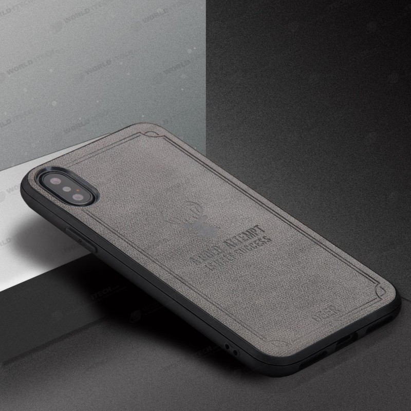 Coque Silicone Souple arrière doux tête de Cerf iPhone X / XS