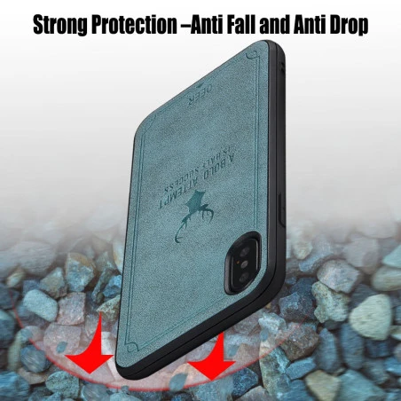 Coque Silicone Souple arrière doux tête de Cerf iPhone X / XS