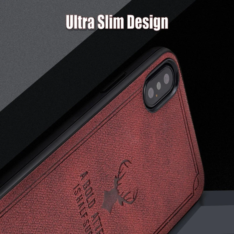 Coque Silicone Souple arrière doux tête de Cerf iPhone X / XS