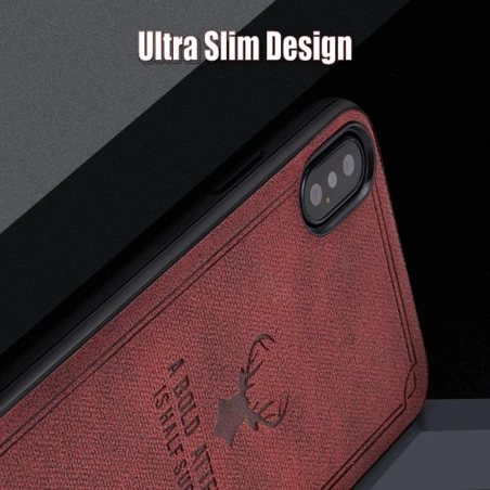 Coque Silicone Souple arrière doux tête de Cerf iPhone X / XS