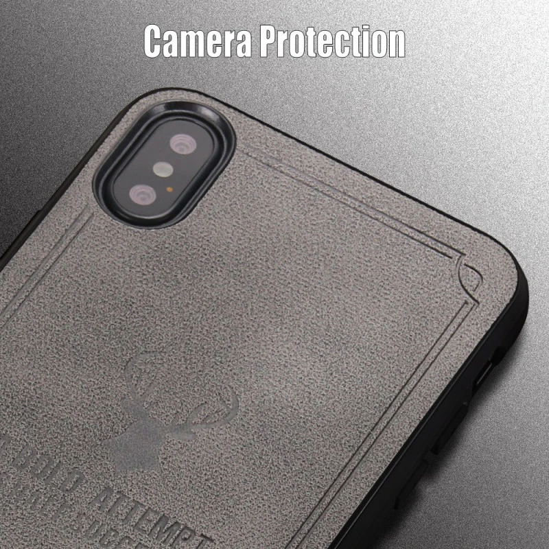 Coque Silicone Souple arrière doux tête de Cerf iPhone X / XS
