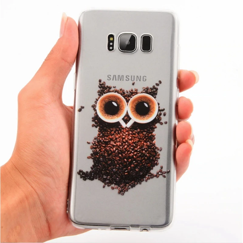 Coque silicone hibou en grains de café Samsung S8 Plus