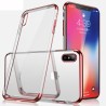 Coque silicone transparente bords chromés iPhone XS Max