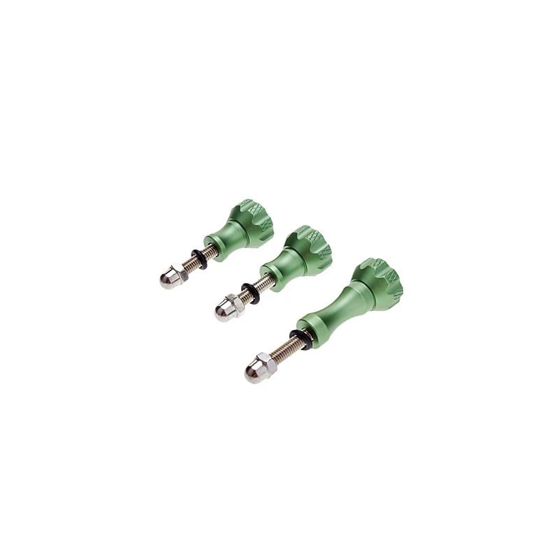 3 Vis Anodisé Vert + Ecrous pour GoPro