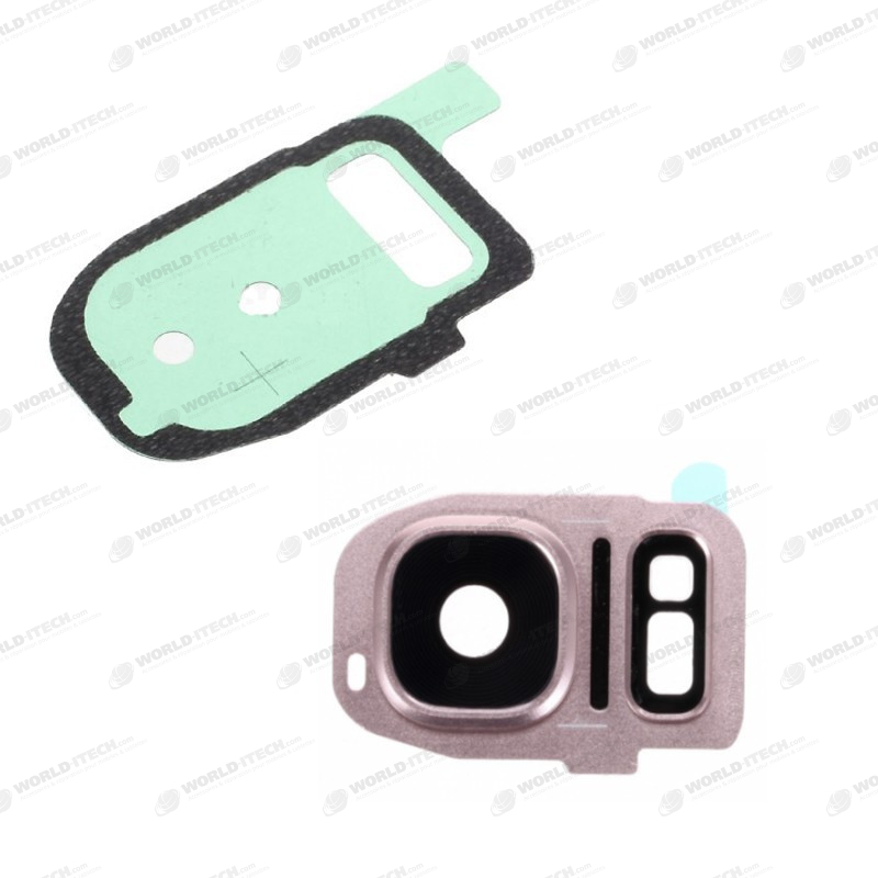 Lentille Appareil photo rose pour vitre arrière S7 / S7 EDGE Samsung