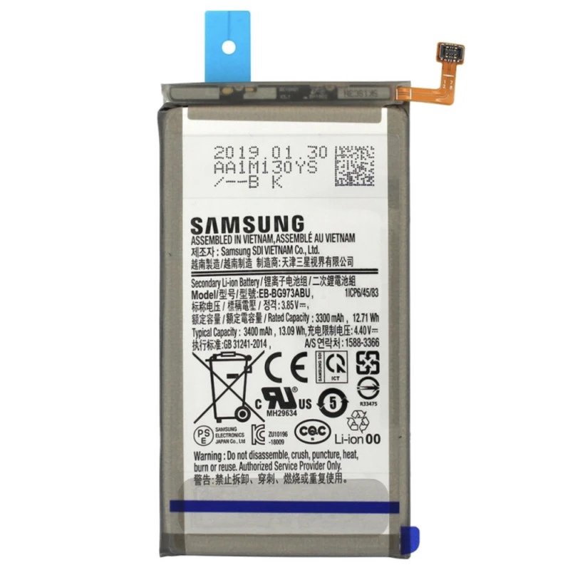 Batterie Interne Origine officielle 3300mAh Samsung S10 SM-G973F GH82-18826A EB-BG973ABU