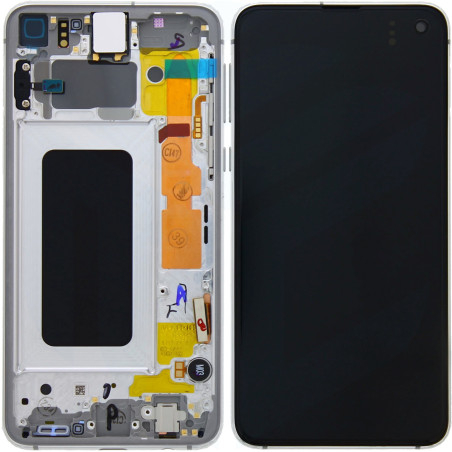 Ecran sur chassis Blanc OFFICIEL Samsung S10E SM-G970F - Kit Outils OFFERT