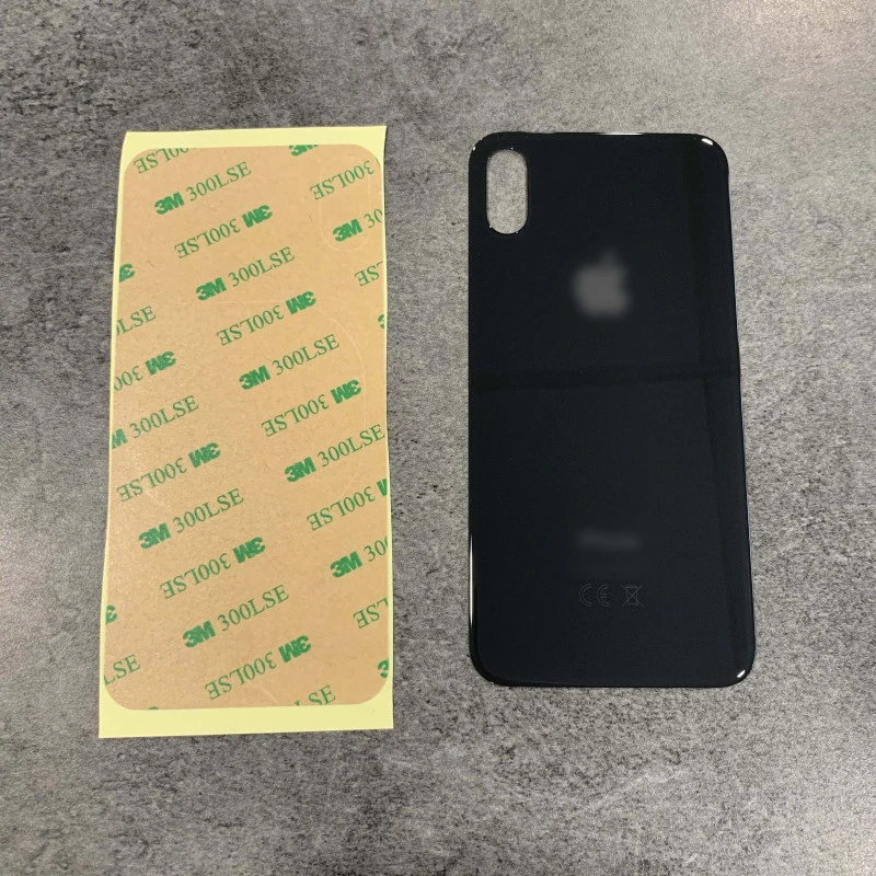 Vitre face arrière noir avec adhésif iPhone XS qualité origine