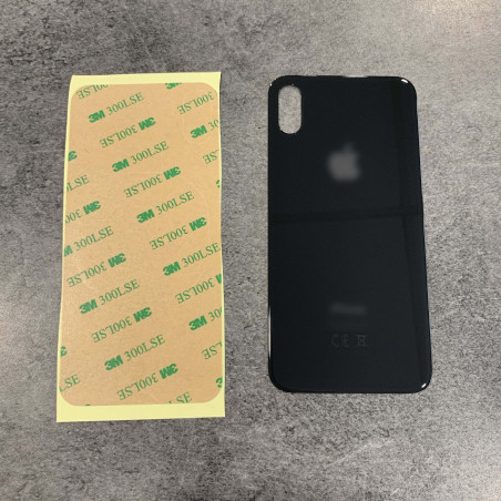 Vitre face arrière noir avec adhésif iPhone XS qualité origine