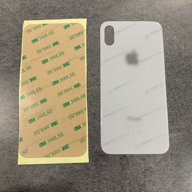 Vitre face arrière blanc avec adhésif iPhone XS max qualité origine