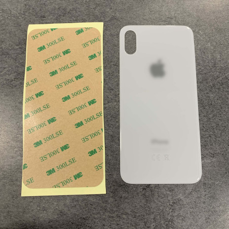 Vitre face arrière blanc avec adhésif iPhone XS max qualité origine
