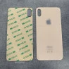Vitre face arrière or doré saumon avec adhésif iPhone XS max qualité origine