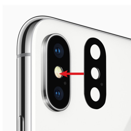 Lentille remplacement vitre appareil photo iPhone XS / XS Max