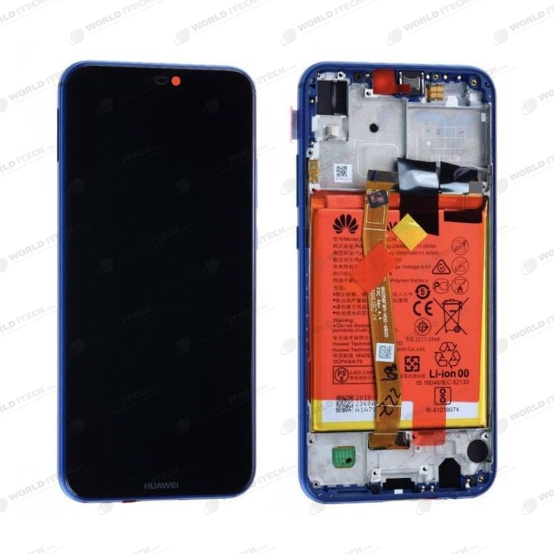 Ecran OFFICIEL Huawei Bleu avec chassis P20 Lite - Kit Outils OFFERT 02351XUA