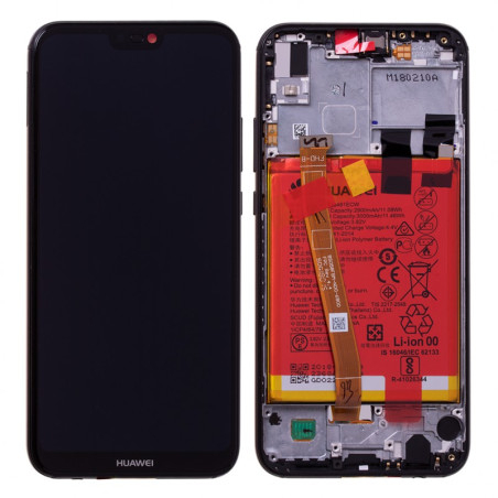 Ecran OFFICIEL Huawei noir avec chassis P20 Lite - Kit Outils OFFERT 02351XTY