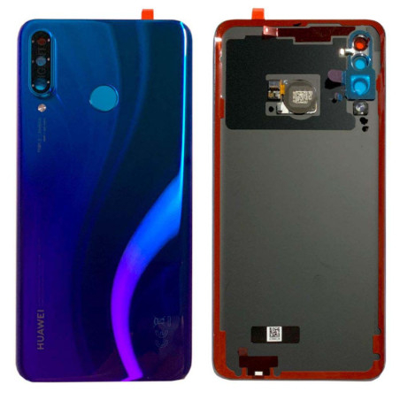 Vitre arrière Peacock Bleu OFFICIELLE Huawei P30 Lite 02352RPY MAR-LX3A