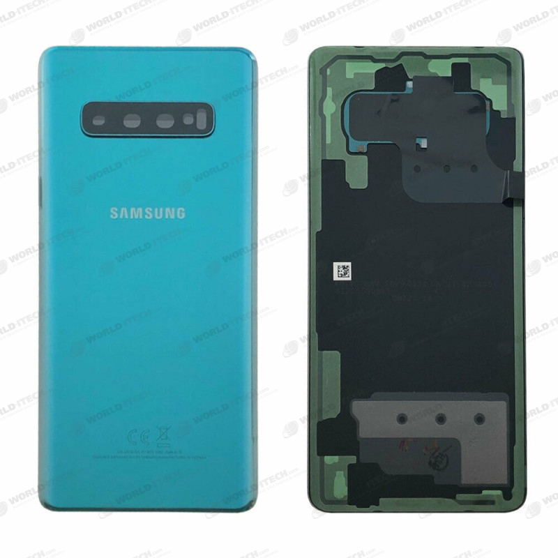 Vitre arrière VERT COMPATIBLE Samsung Galaxy S10 Plus SM-G975F GH82-18406E